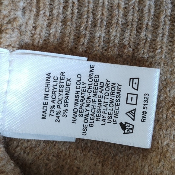 New 1 State Tan Heather Soft Sweater Size XXL - Picture 10 of 10